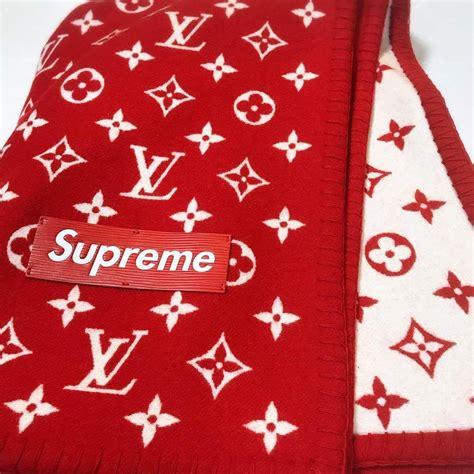 Supreme x Louis Vuitton Monogram Blanket Red 